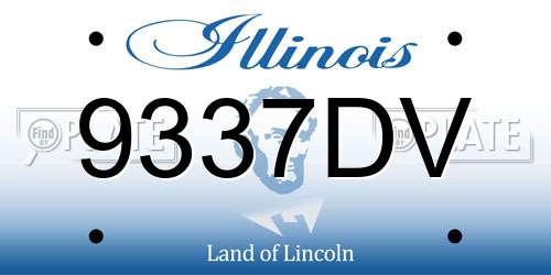 9337DV Illinois License Plate