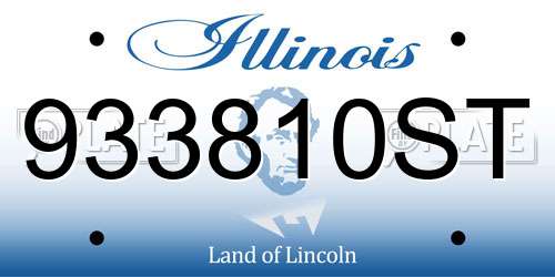 933810ST Illinois License Plate