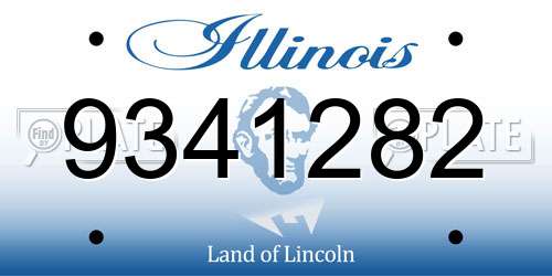 9341282 Illinois License Plate