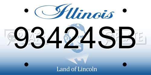 93424SB Illinois License Plate