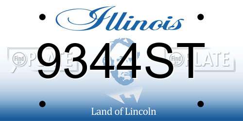 9344ST Illinois License Plate