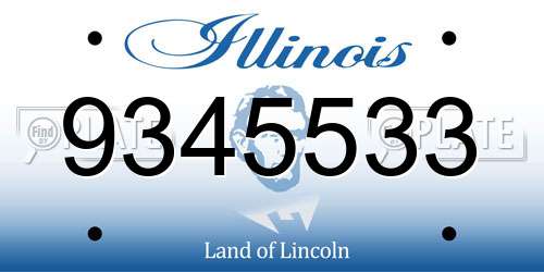 9345533 Illinois License Plate