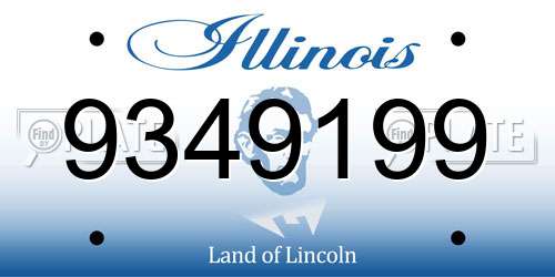9349199 Illinois License Plate