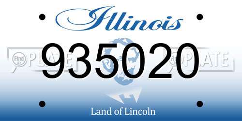 935020 Illinois License Plate