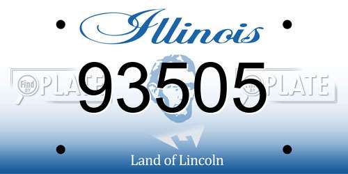 93505 Illinois License Plate