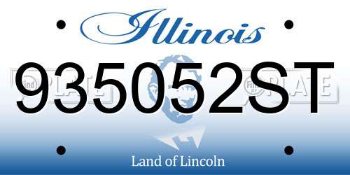 935052ST Illinois License Plate