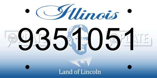 9351051 Illinois License Plate