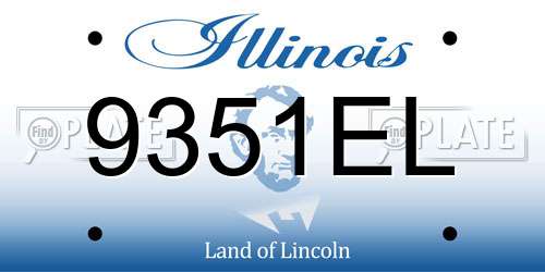 9351EL Illinois License Plate
