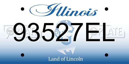 93527EL Illinois License Plate