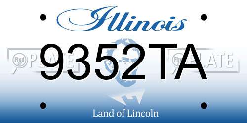 9352TA Illinois License Plate