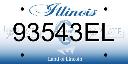 93543EL Illinois License Plate