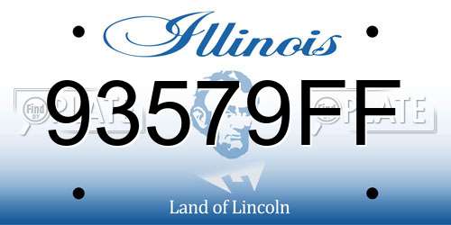 93579FF Illinois License Plate