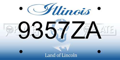 9357ZA Illinois License Plate