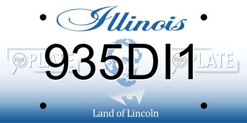 935DI1 Illinois License Plate