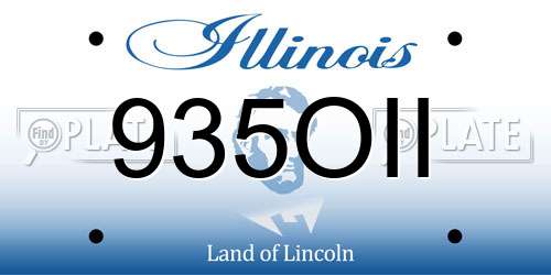935OII Illinois License Plate