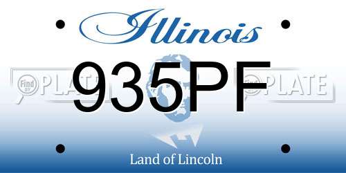 935PF Illinois License Plate
