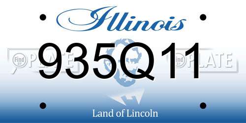935Q11 Illinois License Plate
