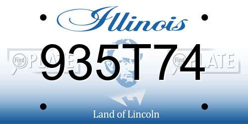 935T74 Illinois License Plate