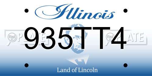 935TT4 Illinois License Plate