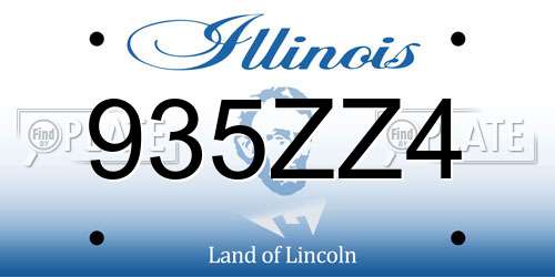 935ZZ4 Illinois License Plate