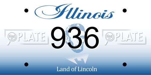 936 Illinois License Plate