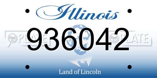 936042 Illinois License Plate