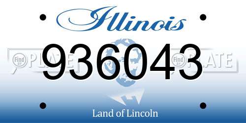 936043 Illinois License Plate