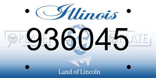 936045 Illinois License Plate