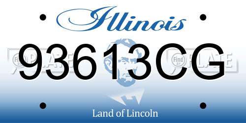 93613CG Illinois License Plate