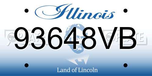 93648VB Illinois License Plate