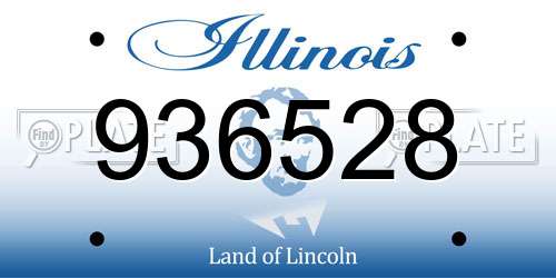 936528 Illinois License Plate