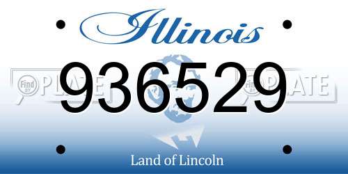 936529 Illinois License Plate