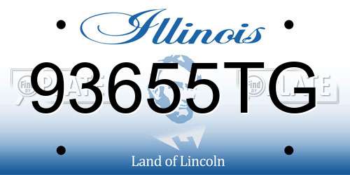93655TG Illinois License Plate