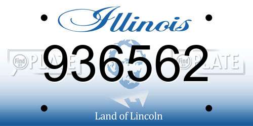 936562 Illinois License Plate