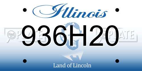 936H20 Illinois License Plate