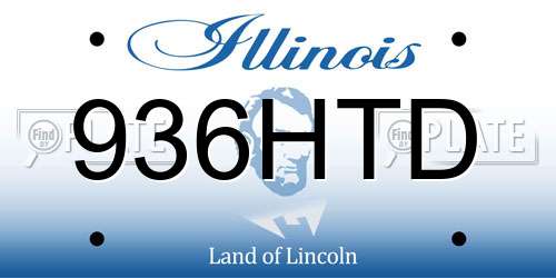 936HTD Illinois License Plate