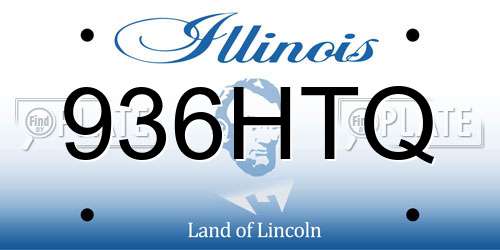 936HTQ Illinois License Plate