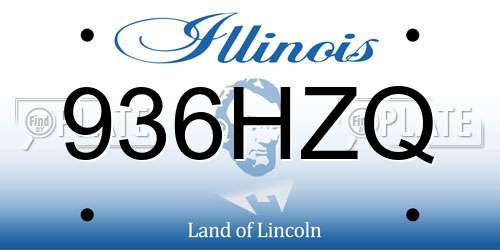 936HZQ Illinois License Plate