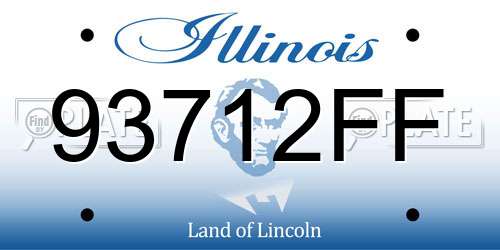 93712FF Illinois License Plate