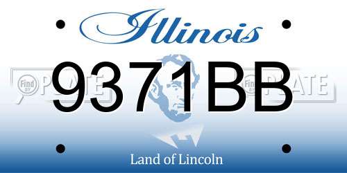 9371BB Illinois License Plate