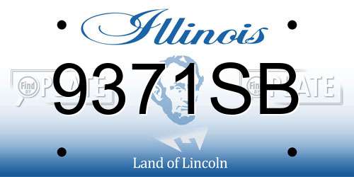 9371SB Illinois License Plate