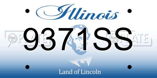 9371SS Illinois License Plate