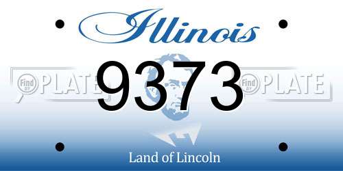 9373 Illinois License Plate