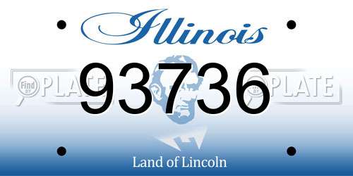 93736 Illinois License Plate