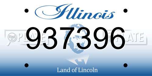 937396 Illinois License Plate