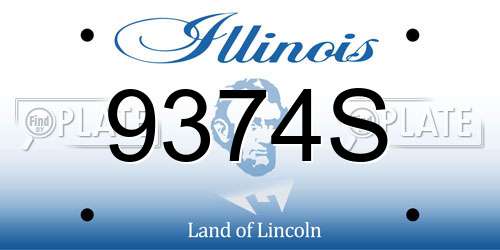 9374S Illinois License Plate