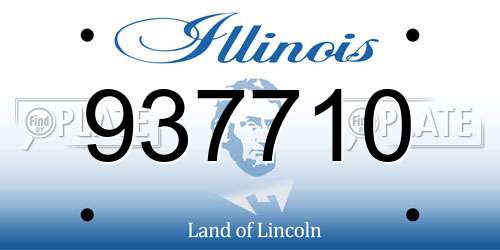 937710 Illinois License Plate