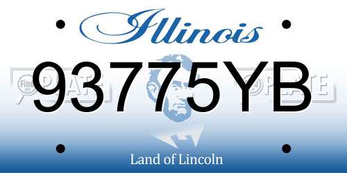 93775YB Illinois License Plate