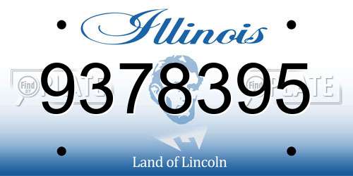 9378395 Illinois License Plate