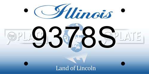9378S Illinois License Plate